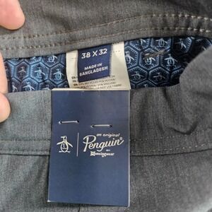 Original Penguin Mens Slim Fit Dress Pants Charcoal Grey 38x32 NWT